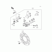 Схема узла: Передний тормоз для Kawasaki KL650 KLR650