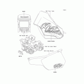 Схема узла: Decals(kl250-d18) для Kawasaki KL250 KLR250