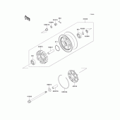 Схема узла: Ступица заднего колеса для Kawasaki VN1500 VN1500 Drifter