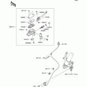 Схема узла: Передний тормозной цилиндр для Kawasaki ZR800 Z800 ABS