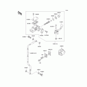 Схема вузла: Передній гальмівний циліндр для Kawasaki KX65