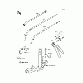 Схема узла: Тросики для Kawasaki KL110 KSR
