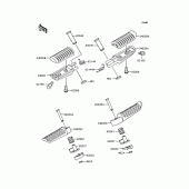 Схема вузла: Підніжки для Kawasaki ZR750 ZR-7S