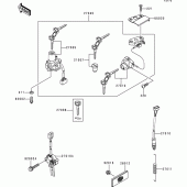 Схема вузла: Замок запалювання для Kawasaki ZX600 Ninja ZX-6R
