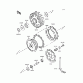 Схема вузла: Зчеплення для Kawasaki ZX400 ZZR400