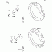 Схема узла: Шины для Kawasaki EX500 EX500