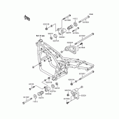 Схема вузла: Кріплення двигуна для Kawasaki ZR400 Zephyr X