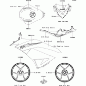 Схема вузла: Decals(green)(raf) для Kawasaki ZX600 Ninja ZX-6R