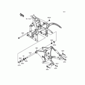 Схема вузла: Задній важіль (маятник) для Kawasaki VN900 Vulcan 900 Classic LT