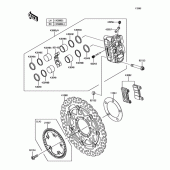 Схема вузла: Переднє гальмо для Kawasaki ZX1000 Ninja 1000 ABS