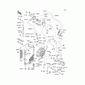 Схема вузла: Радіатор (1/2) для Kawasaki VN1500 Vulcan 1500 Classic