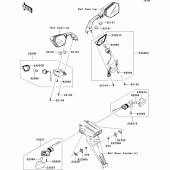 Схема узла: Поворотники для Kawasaki ZX1000 Ninja ZX-10R