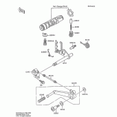 Схема узла: Переключатель передач для Kawasaki ZX600 Ninja 600R