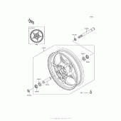 Схема вузла: Переднє колесо для Kawasaki ZR900 Z900