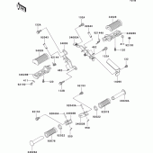 Схема вузла: Підніжки для Kawasaki BN125 Eliminator