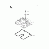Схема вузла: Клапанна кришка для Kawasaki KLX300R