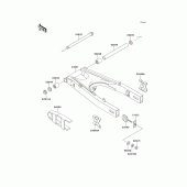Схема узла: Задний рычаг (Маятник) для Kawasaki EX500 GPZ500S