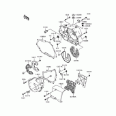 Схема вузла: Кришка двигуна для Kawasaki BN125 Eliminator