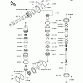 Схема вузла: Camshaft(s)/bevel gear(1/2) для Kawasaki EJ800 W800