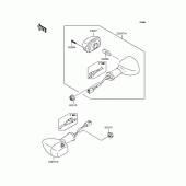 Схема вузла: Поворотники для Kawasaki ZR250 Balius-II