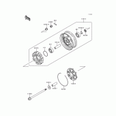 Схема вузла: Заднє колесо & Привідний ланцюг для Kawasaki ZG1000 Concours