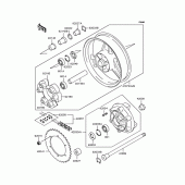 Схема вузла: Заднє колесо & Привідний ланцюг для Kawasaki ZR750 Zephyr