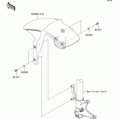 Схема узла: Переднее крыло для Kawasaki ZX600 Ninja ZX-6R