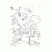 Схема узла: Топливный бак для Kawasaki ZX1100 Ninja ZX-11