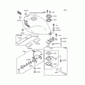 Схема вузла: Паливний бак для Kawasaki ZR250 Balius