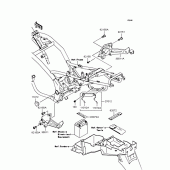Схема узла: Крепление двигателя для Kawasaki ZR250 Balius-II