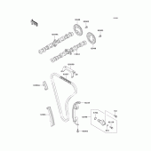 Схема узла: Распредвал & Цепь ГРМ & Натяжитель для Kawasaki ZG1200 Voyager XII
