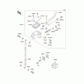 Схема вузла: Передній гальмівний циліндр для Kawasaki KX100