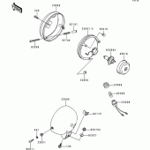 Схема вузла: Headlight(s) для Kawasaki EN500 Vulcan 500 LTD