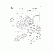 Схема узла: Головка цилиндра для Kawasaki ZR750 ZR-7S