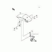 Схема вузла: Переднє крило для Kawasaki ZX600 Ninja ZX-6R