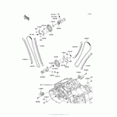 Схема узла: Распредвал & Цепь ГРМ & Натяжитель для Kawasaki VN1700 Vulcan 1700 Voyager