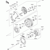 Схема вузла: Ступиця заднього колеса для Kawasaki EJ650 W650