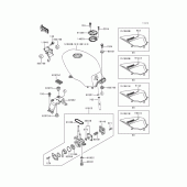 Схема узла: Топливный бак(1/2) для Kawasaki EX500 GPZ500S