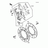 Схема вузла: Переднє гальмо для Kawasaki ZG1200 Voyager XII