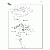 Схема вузла: Заглушка сидіння (Опція) для Kawasaki ZX1000 Ninja 1000 ABS
