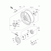 Схема вузла: Заднє колесо & Привідний ланцюг для Kawasaki ZX1200 Ninja ZX-12R