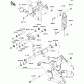 Схема узла: Подвеска/Задний амортизатор для Kawasaki VN900 VN900 Classic