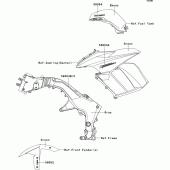 Схема вузла: Decals(green)(hbf) для Kawasaki ZX1000 Z1000SX ABS