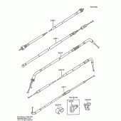 Схема вузла: Троси для Kawasaki ZX600 Ninja 600R
