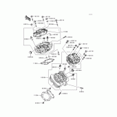 Схема узла: Головка цилиндра для Kawasaki VN1500 VN1500 Classic Tourer Fi