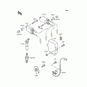 Схема узла: Катушка зажигания для Kawasaki ZX400 ZZR400