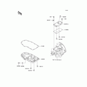 Схема узла: Масляный поддон для Kawasaki EJ800 W800