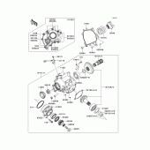Схема вузла: Переднє конічне зубчасте колесо для Kawasaki ZG1400 Concours 14