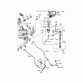 Схема вузла: Задній гальмівний циліндр для Kawasaki BX250 NINJA 250SL ABS