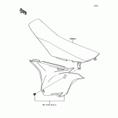 Схема вузла: Сидіння для Kawasaki KX85 KX85-II